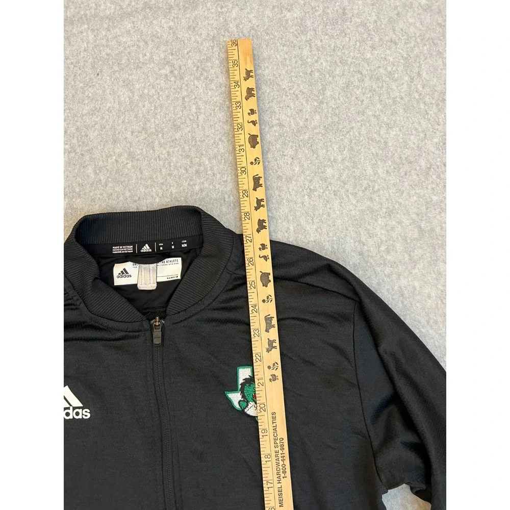 Adidas Texas Dragon Track Jacket Men's Medium Black Full‎ Zip Bomber Climalite